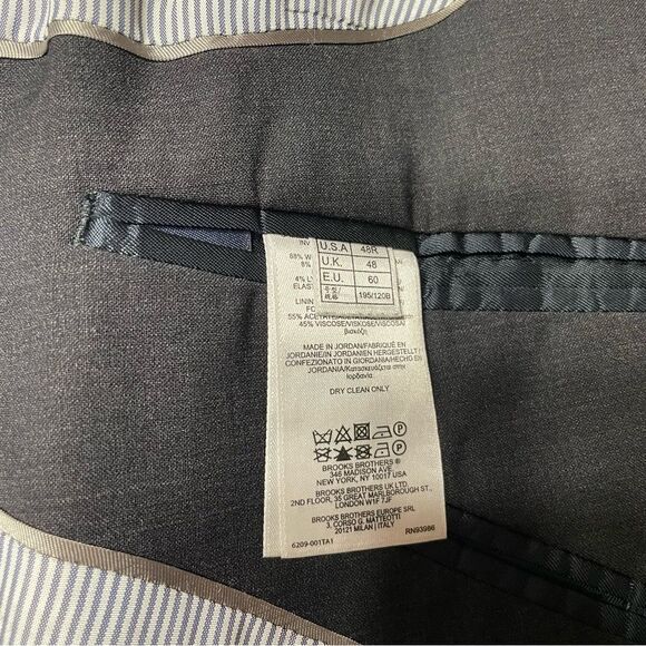 Brooks Brothers Mens Sport Coat Charcoal Gray Explorer Madison Fit Wool Sz‎ 48R - Picture 8 of 12